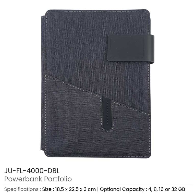 Tablet Portfolio Case with Built-In Power Bank