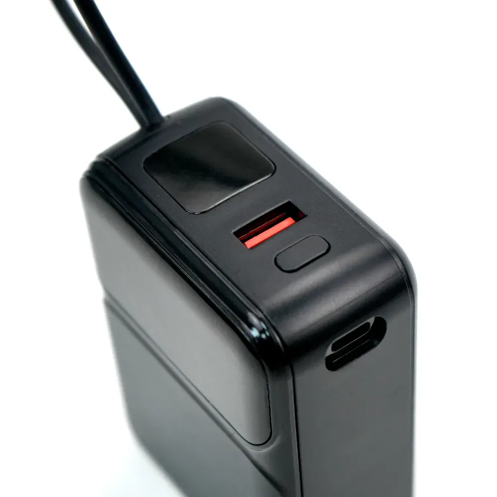 20,000mAh Power Bank with Built-In Type-C & Lightning Cables, 45W Fast Charging