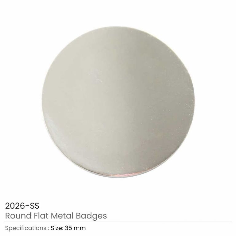 Round Flat Metal Badge (2026)