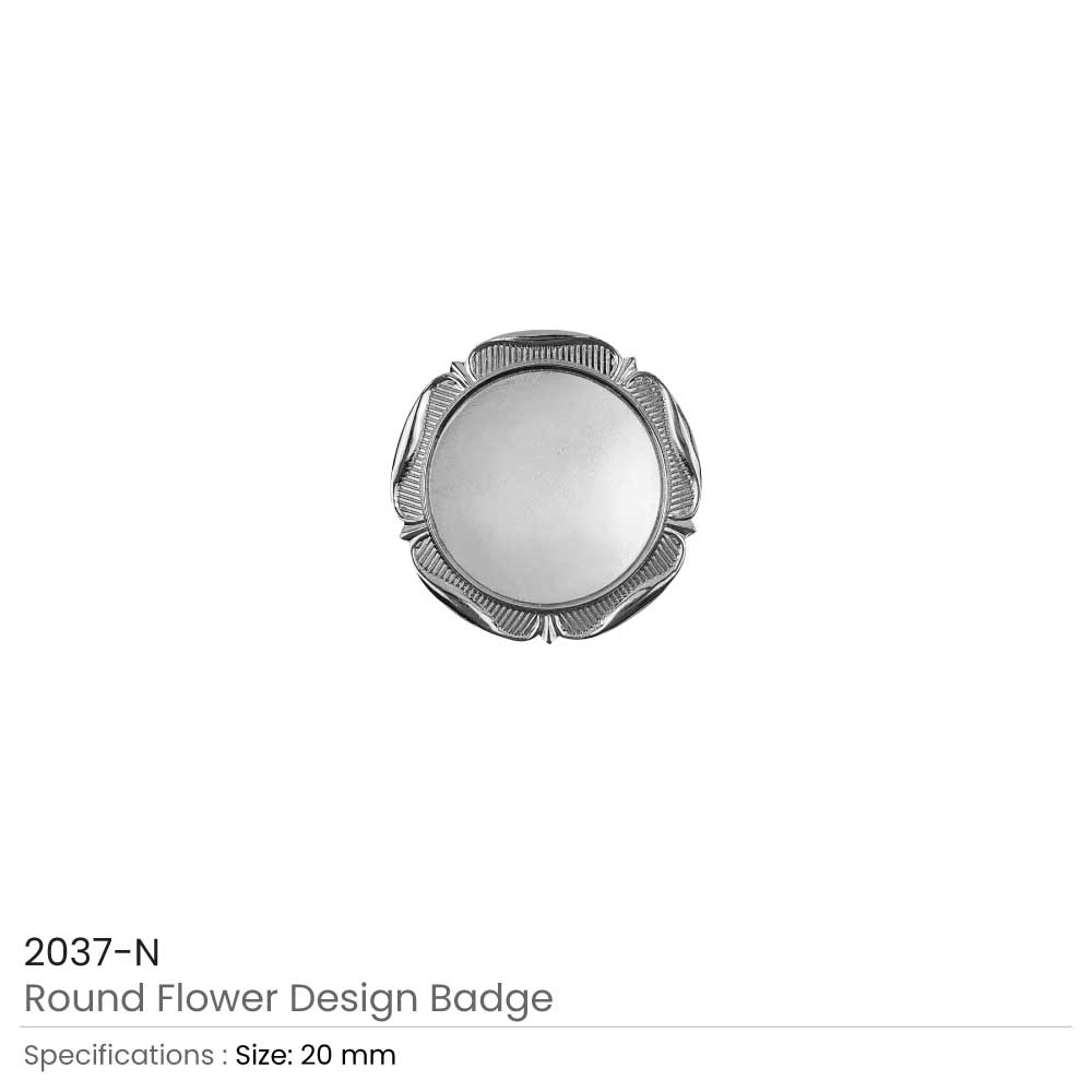 شارة شعار دائرية بتصميم زهرة (2037)