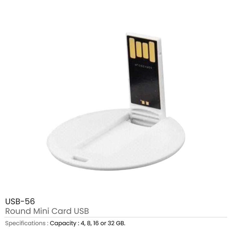 Round Mini Card USB Flash Drive