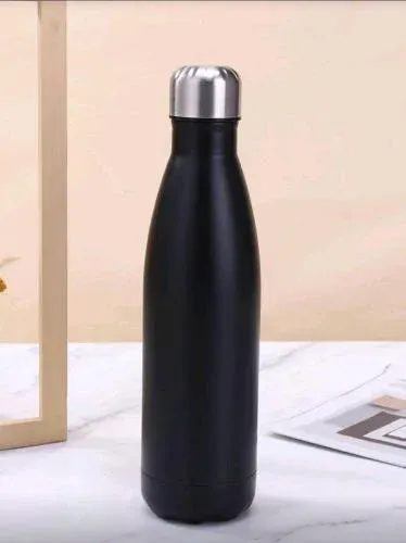Stainless steel water bottle — Black