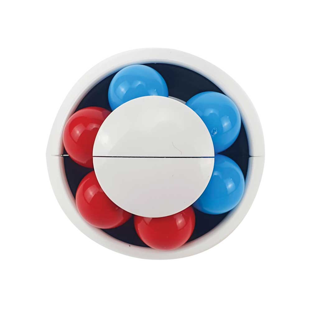 Two-Way Twist Spin Ball Puzzle - ABS Plastic, 58mm, 12 Colored Balls