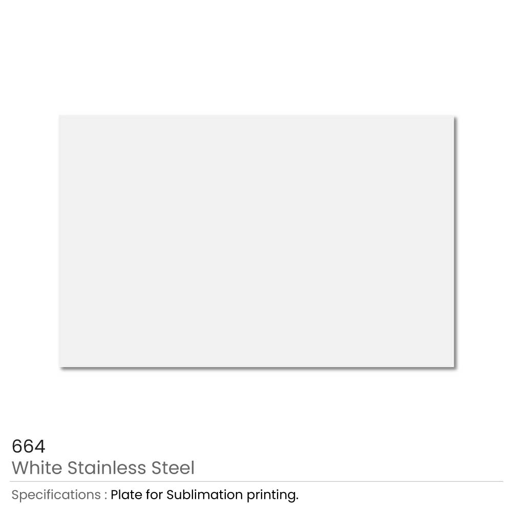 Stainless Steel Sublimation Sheet - Rectangular, Corrosion-Resistant, White