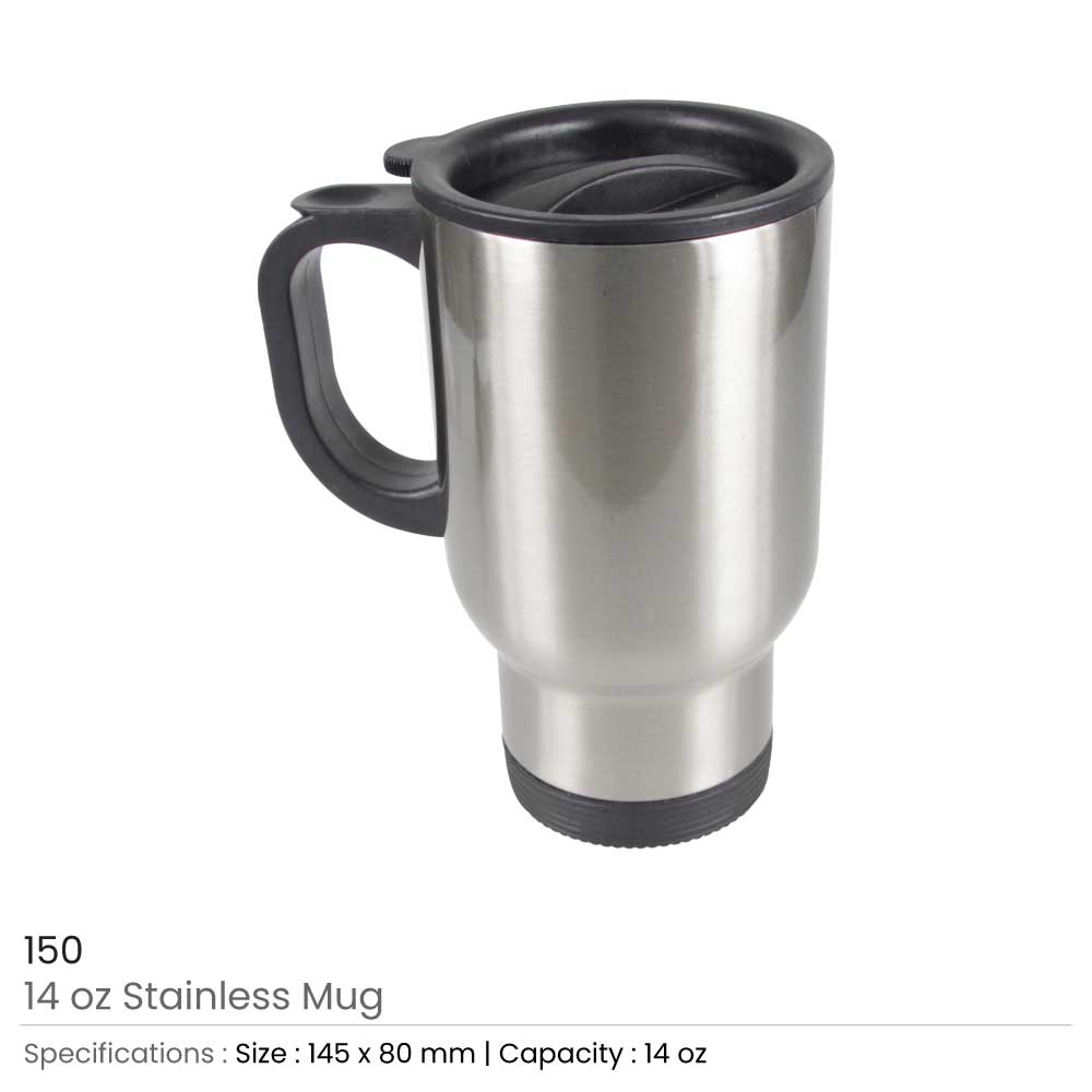 Stainless Steel Mug - White/Silver