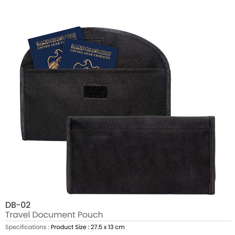 PU Leather Travel Document Organizer Pouch