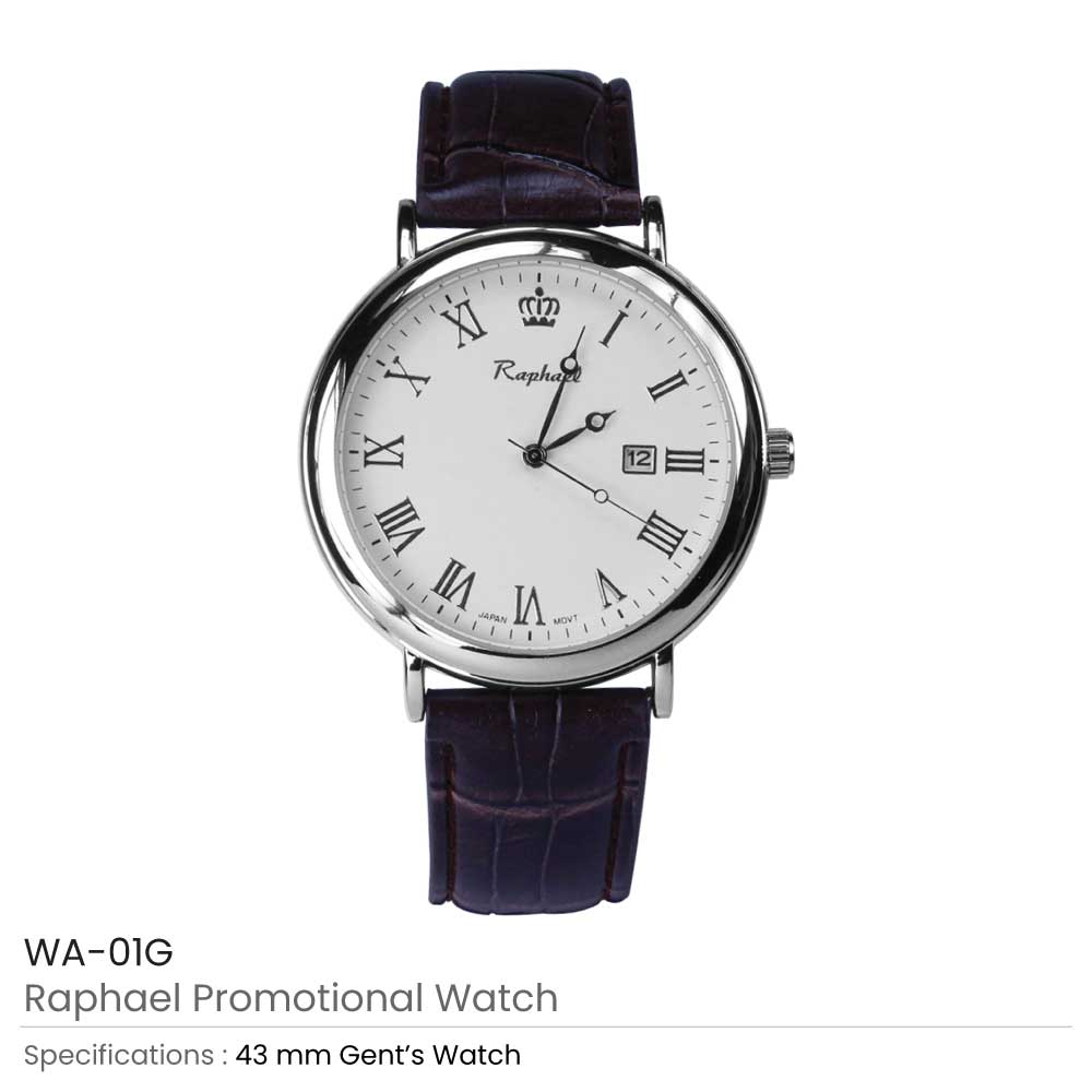 Custom Gents & Ladies Watches with Roman Numeral Leather Straps