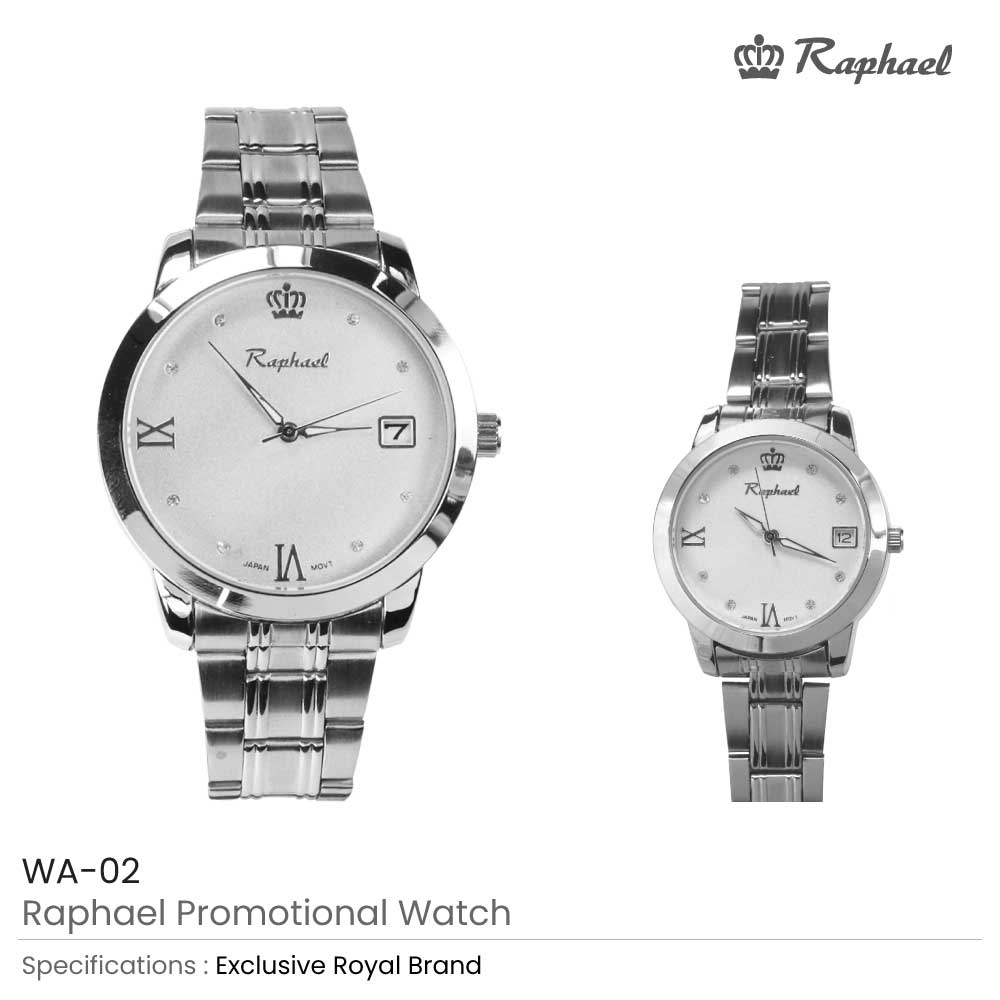 Custom Stainless Steel Couple Watches with Date Display