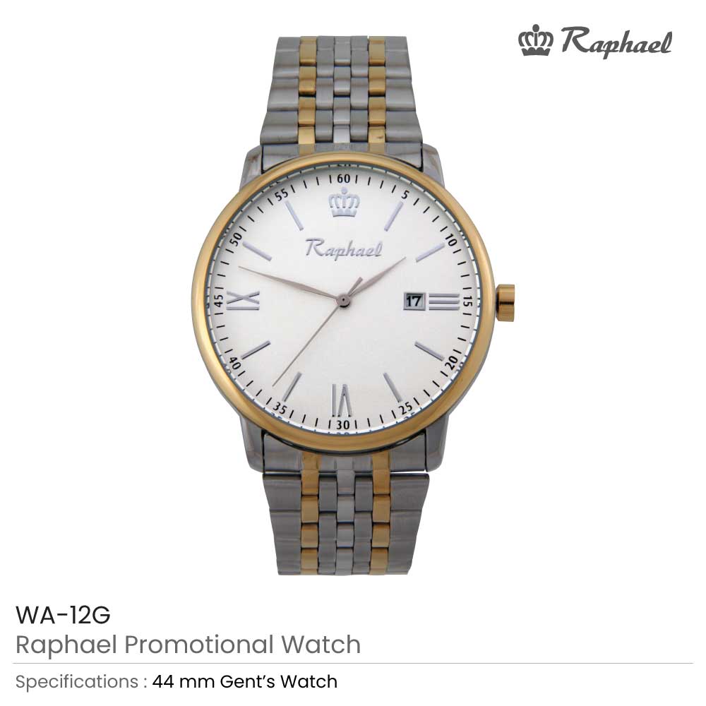 Gents Wrist Watch - Gold Case (WA-12G)
