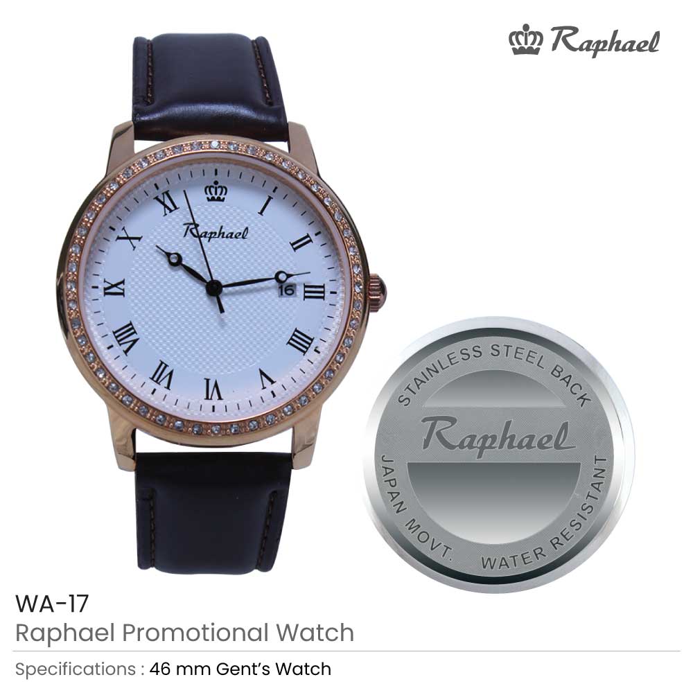 Gents Wrist Watch - Gold Case (WA-17G)