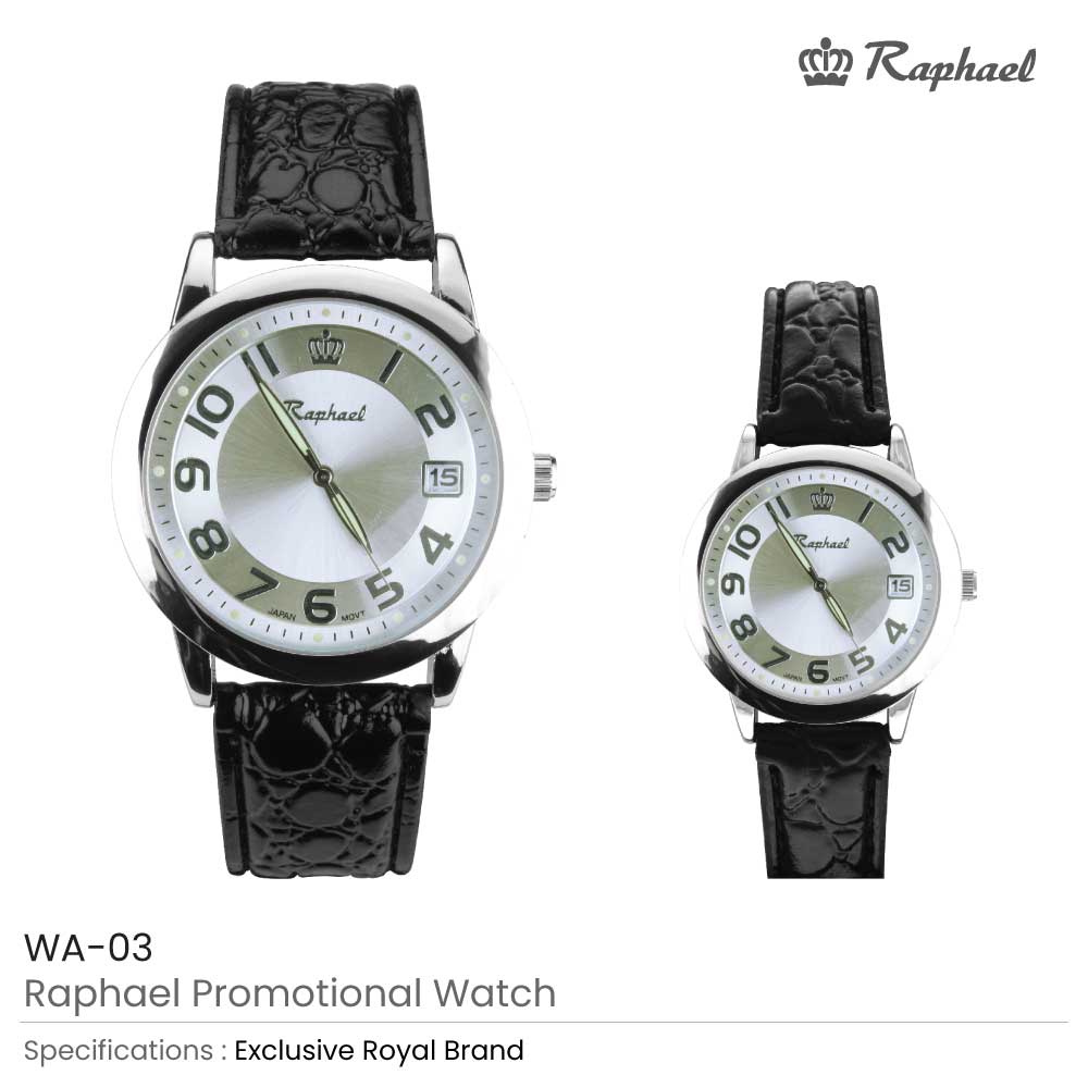 Custom Couple Wristwatches with Metal Frame & Leather Straps