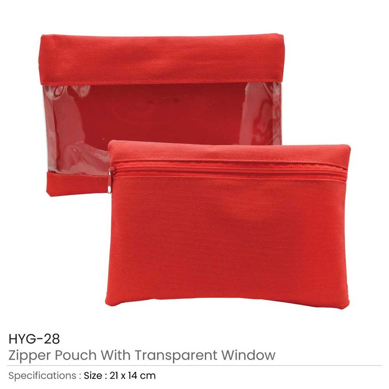Zipper Pouch with Clear Window