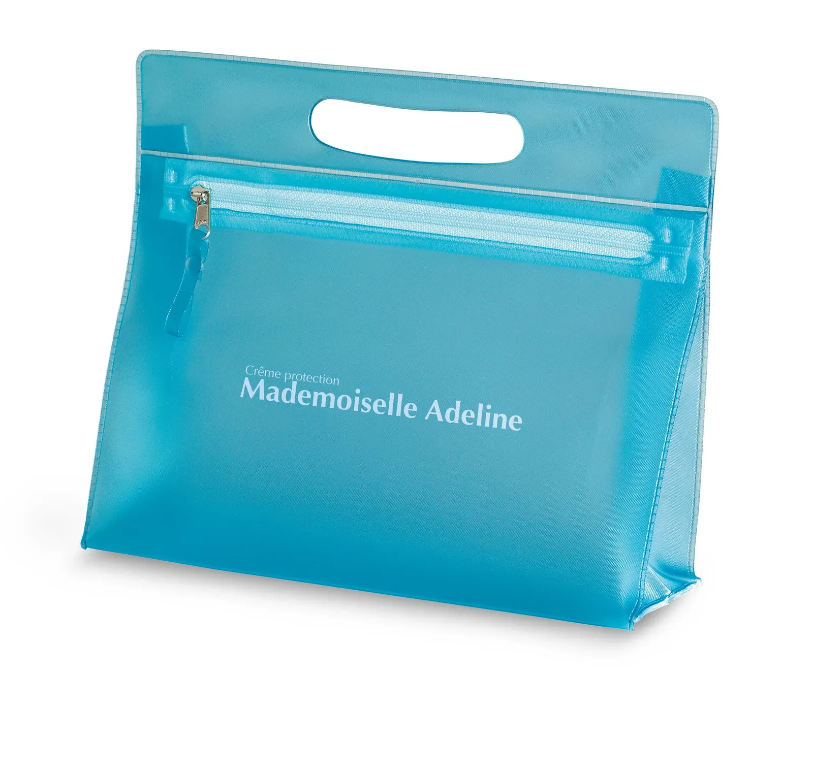 Moonlight Transparent PVC Cosmetic Pouch — Blue