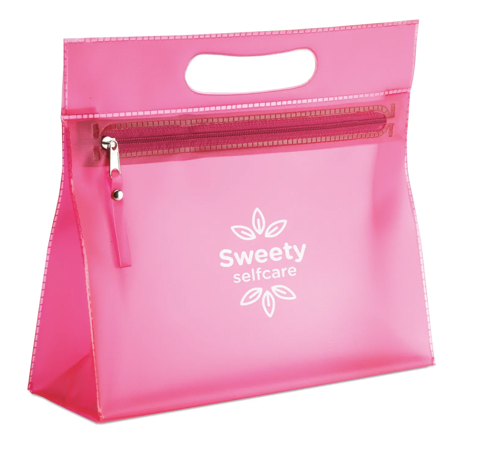 Moonlight Transparent PVC Cosmetic Pouch — Fuchsia