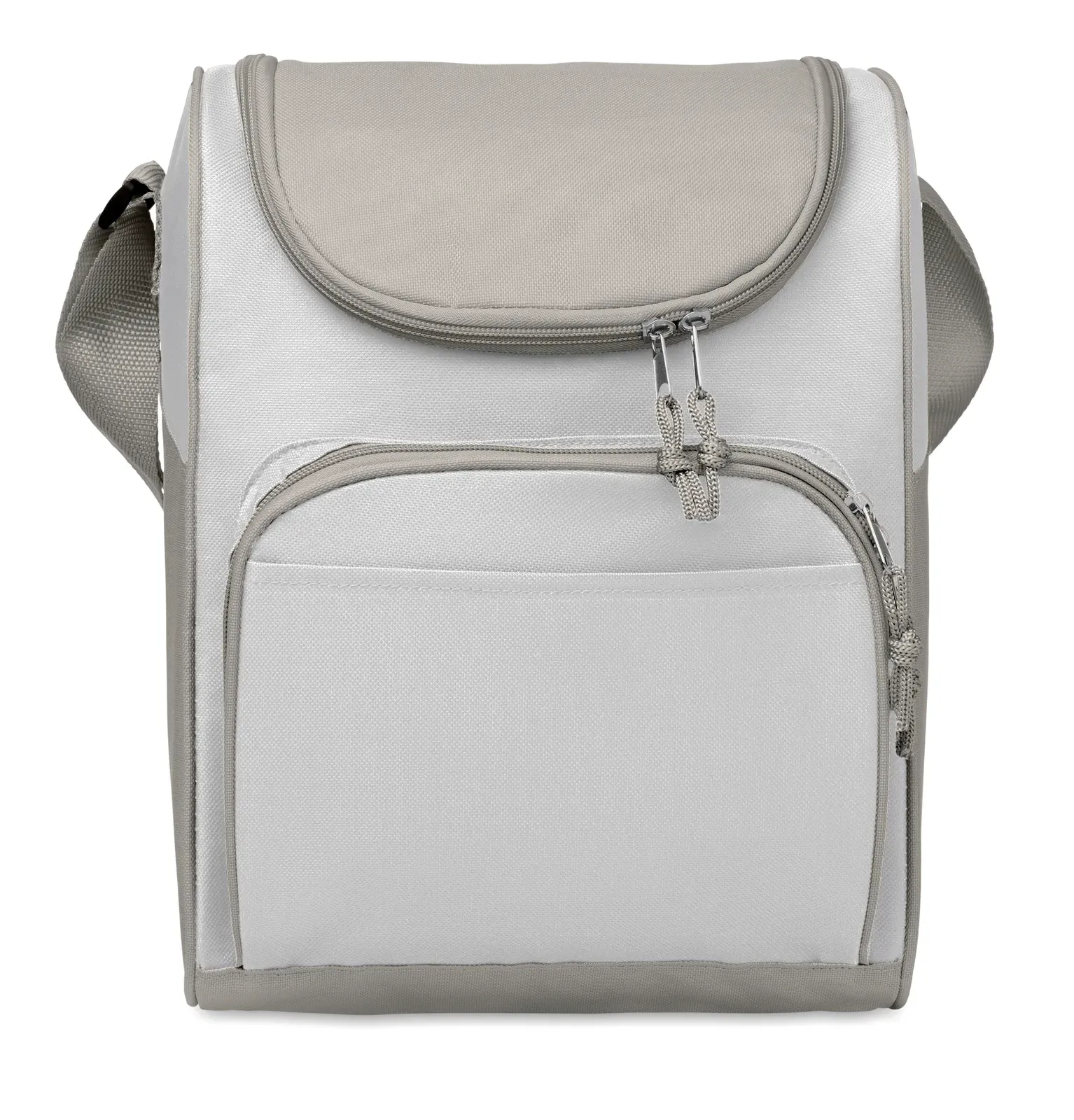 Polyester Cooler Bag Zipper with 600d Polyester 31X23X35 cm IT3101 — White