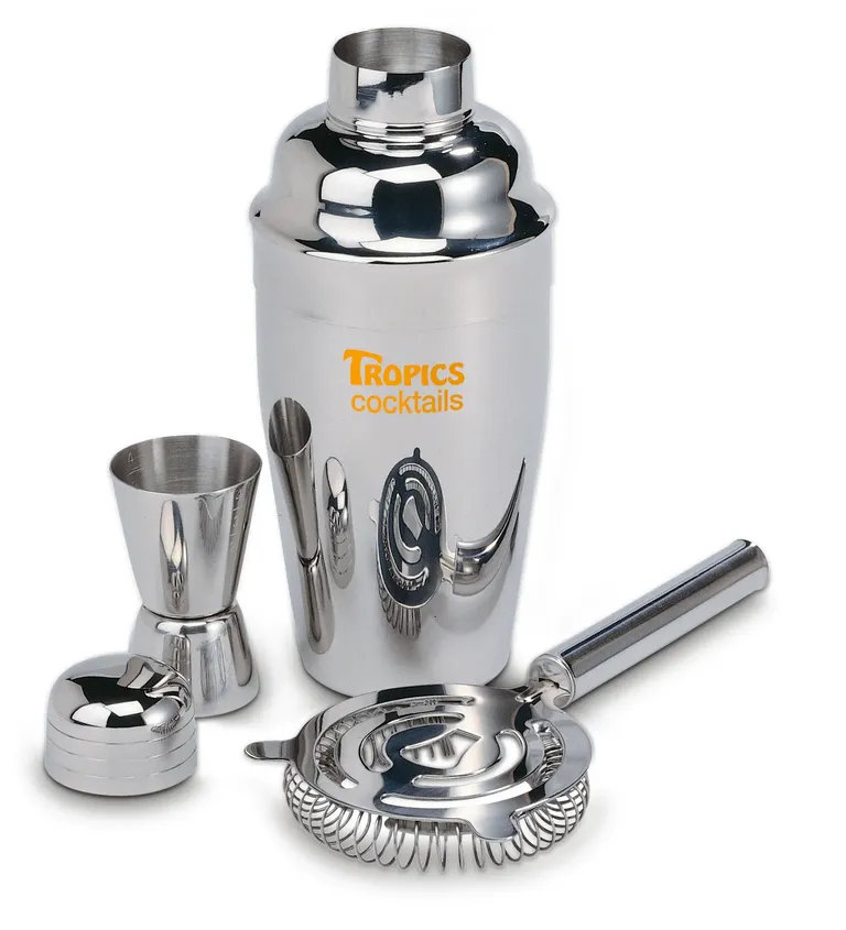 Fizz – Stainless Steel Cocktail Set with Shaker, Measuring Jug and Sieve