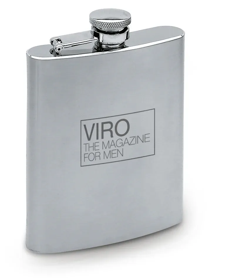 Slimmy Flask – Slim Hip Flask; Satin Finish; Single Layer — Matt Silver