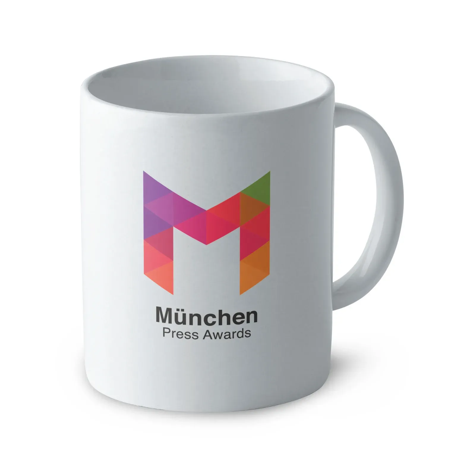 Dublin – Classic Cylindrical Ceramic Mug with Metallic Finish — White