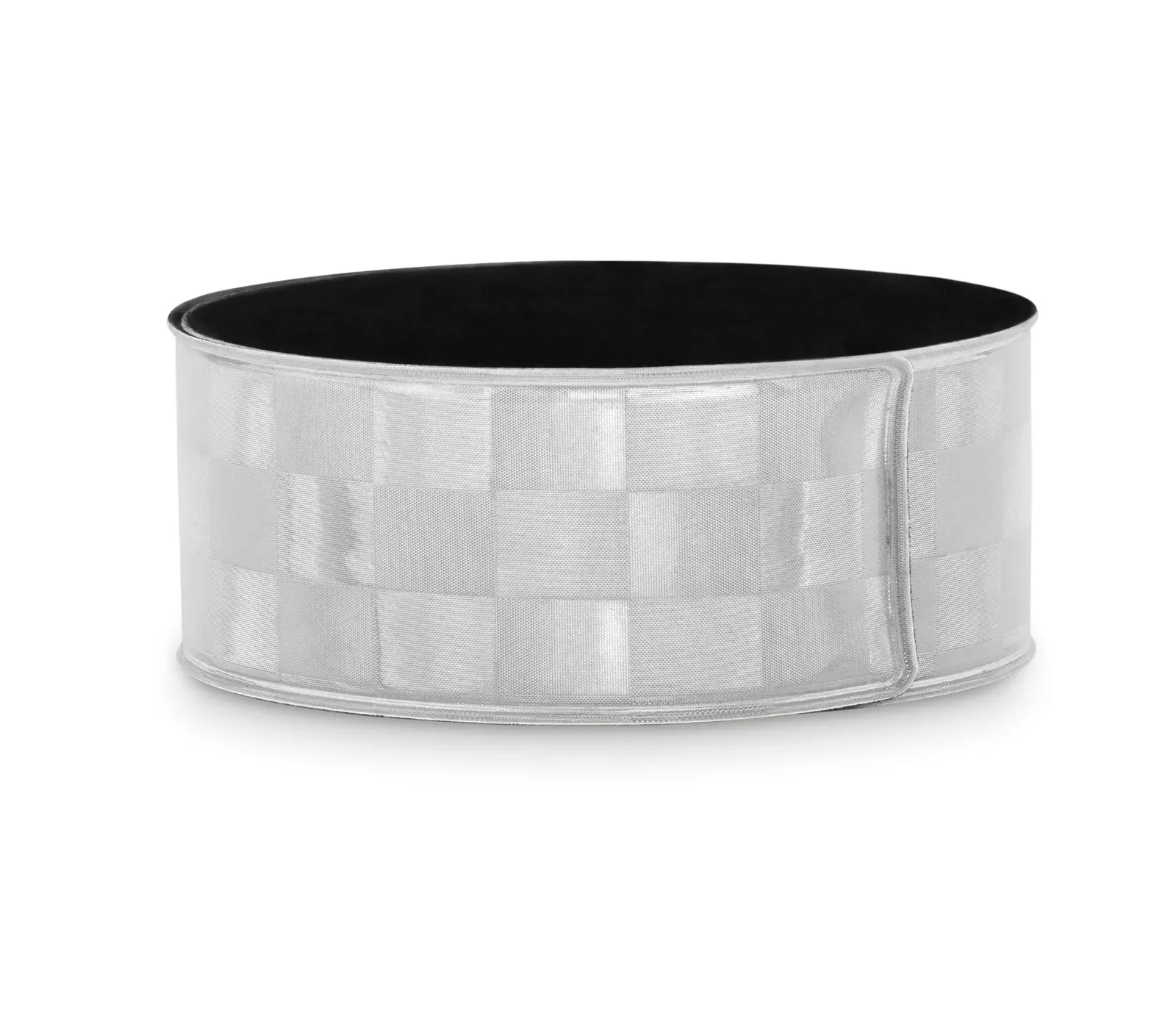Enrollo + – Reflective Arm Strap Foldable with Black Velvet Backing — Silver