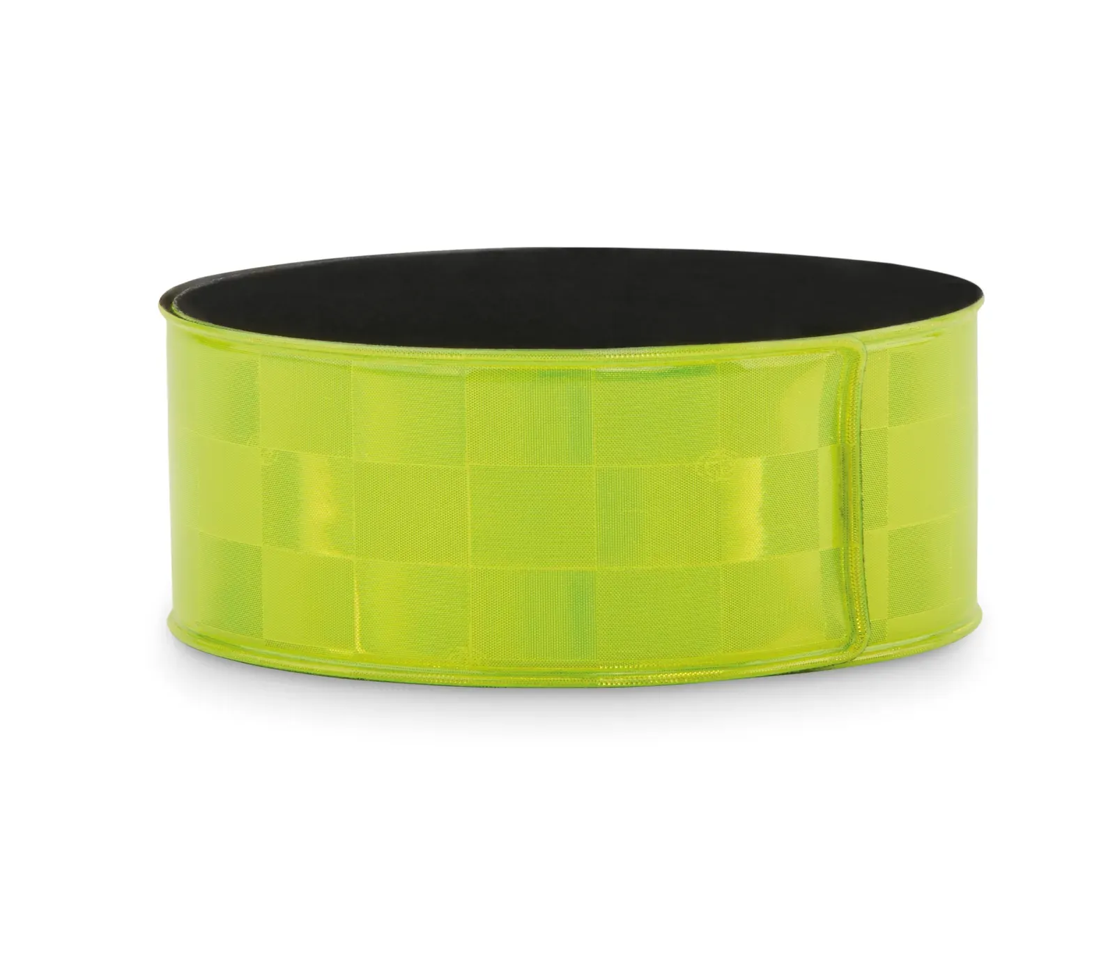 Enrollo + – Reflective Arm Strap Foldable with Black Velvet Backing — Yellow