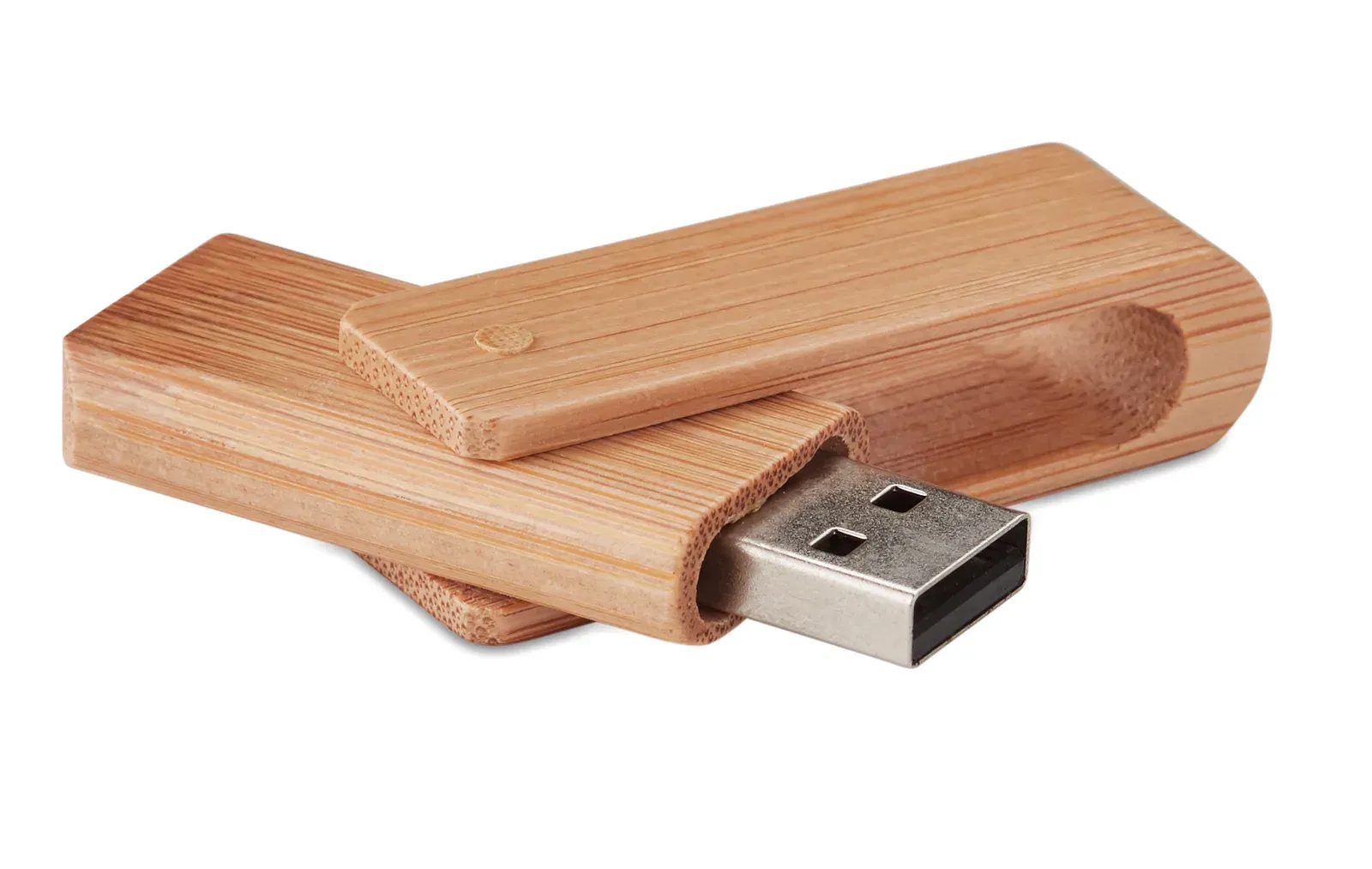 Techi 16GB USB Flash Drive – Bamboo Cover, Carbon Finish — Wood