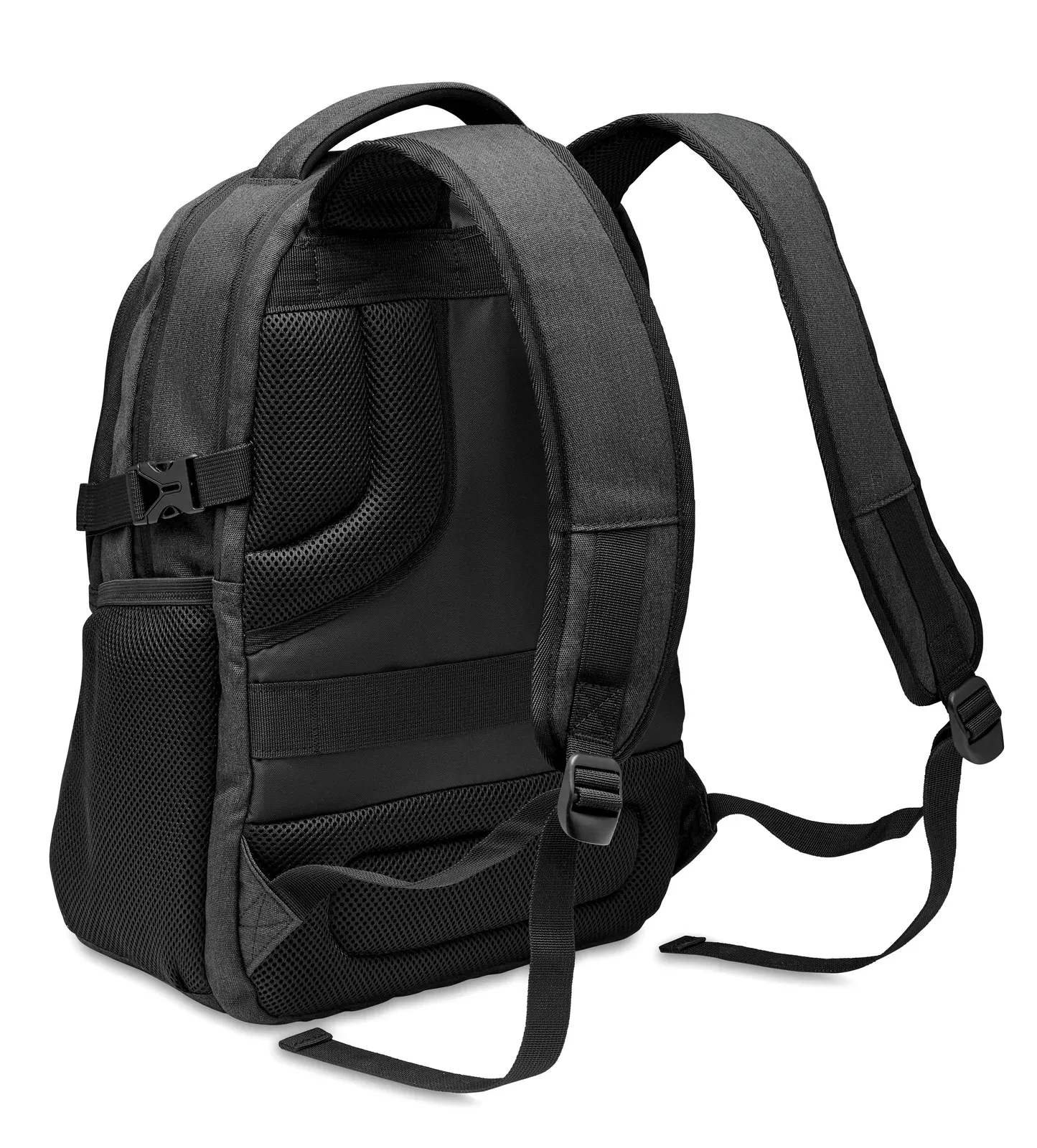 RPET Laptop Backpack Hana with Zippered Pocket 45X31X18.5 cm — Black