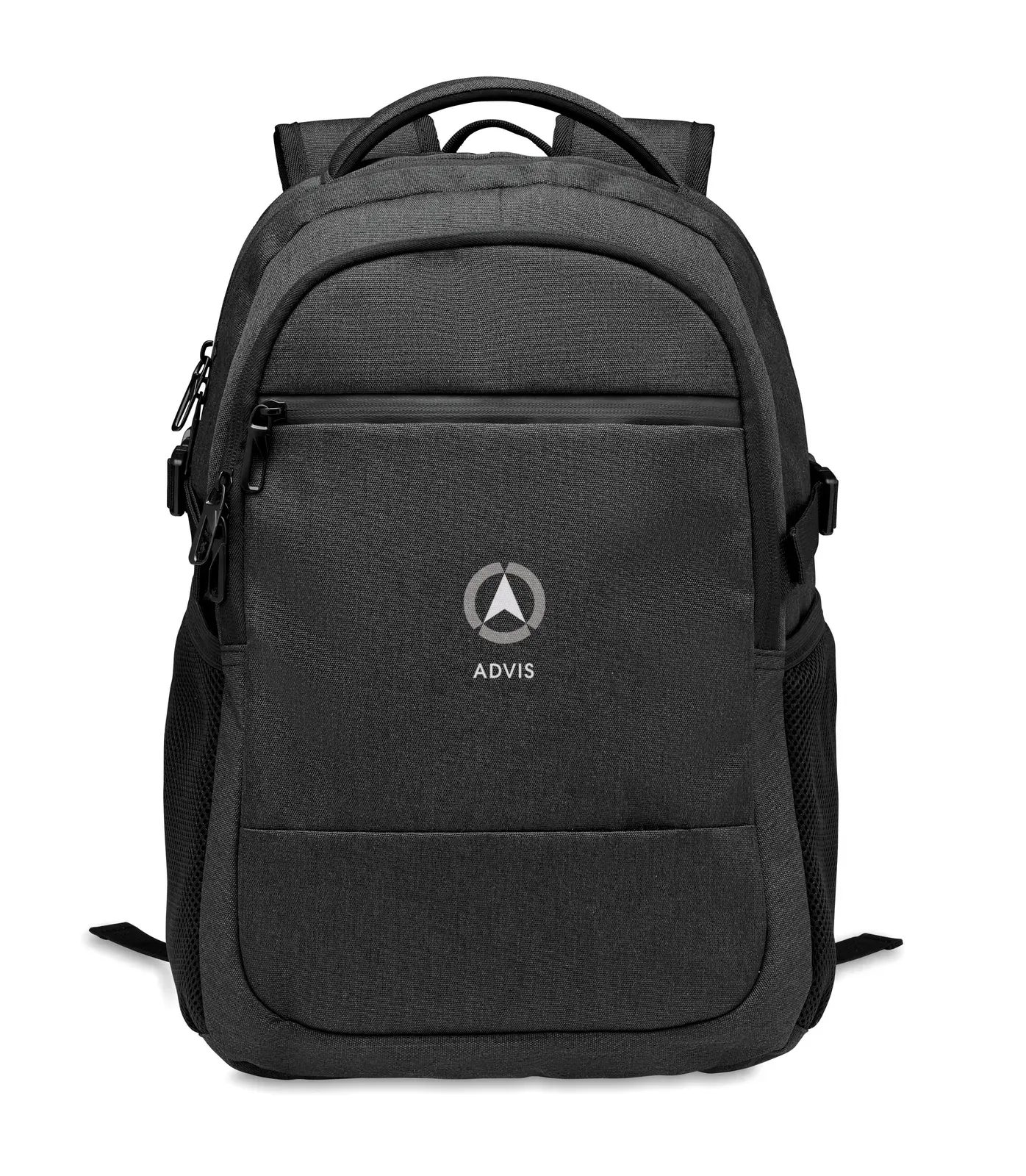 RPET Laptop Backpack Hana with Zippered Pocket 45X31X18.5 cm — Black