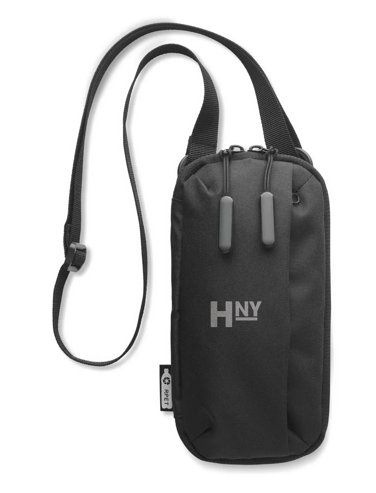 RPET Bag Valley Wallet with Zippered Pocket 10X2.5X20 cm MO2052 — Black