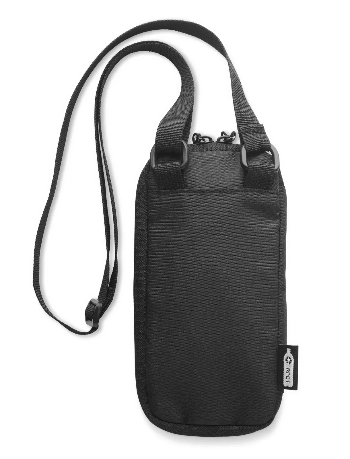 RPET Bag Valley Wallet with Zippered Pocket 10X2.5X20 cm MO2052 — Black