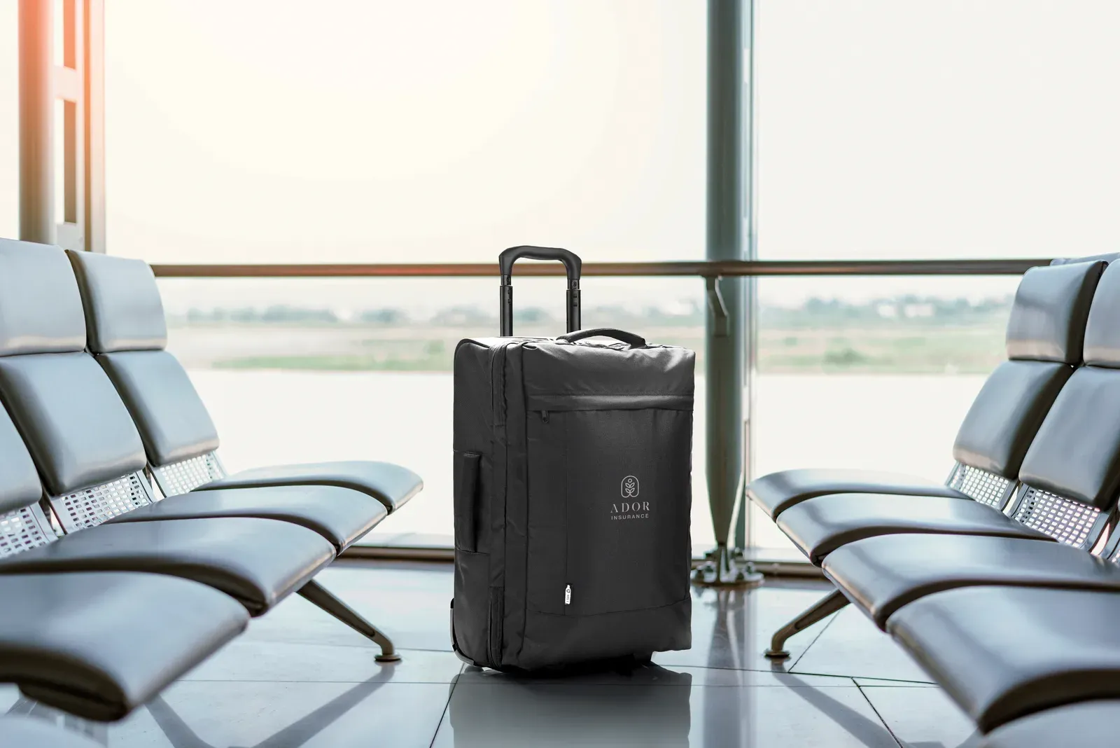 RPET Trolley Bag Artic with Zippered Pocket 51X33X23 cm MO2055 — Black