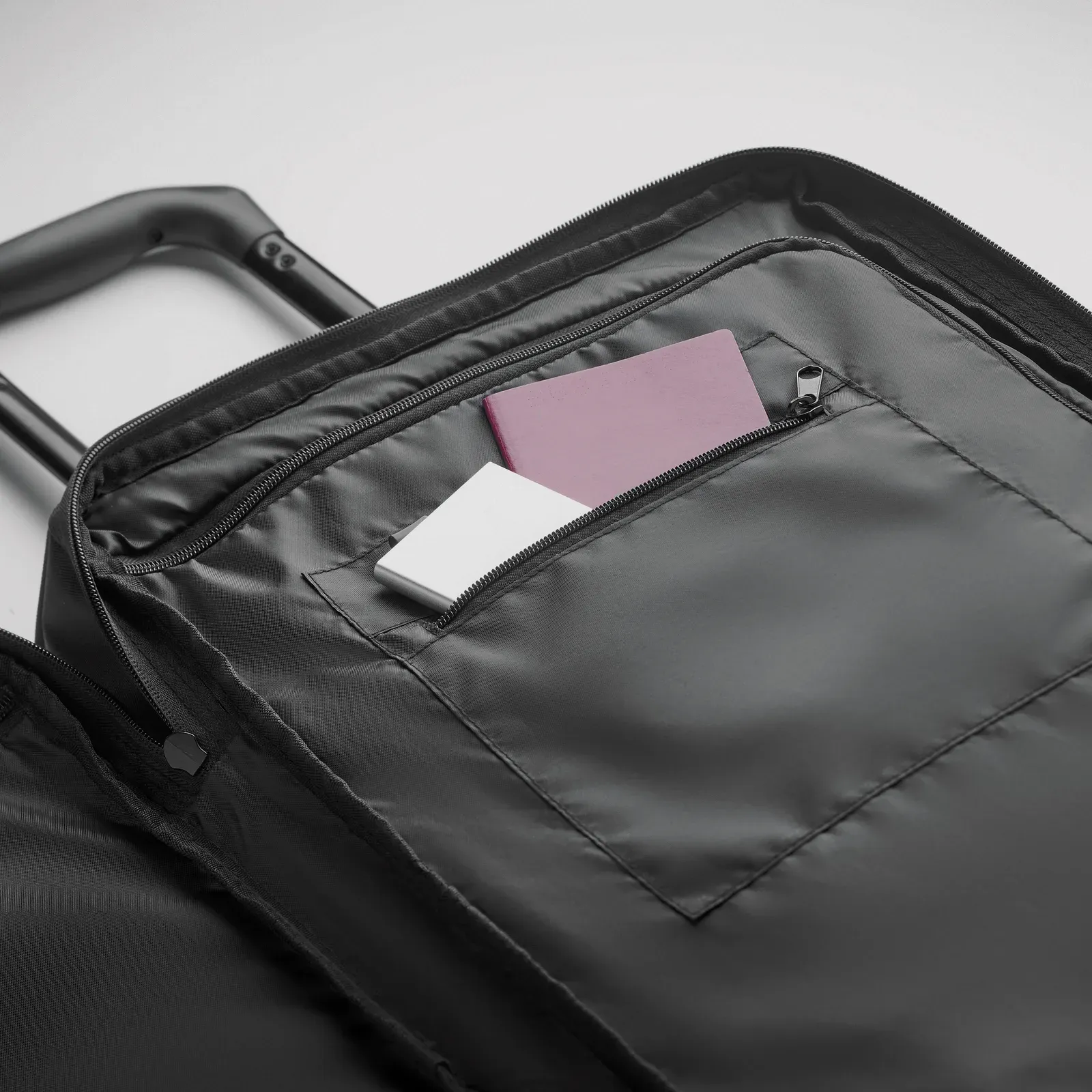 RPET Trolley Bag Artic with Zippered Pocket 51X33X23 cm MO2055 — Black