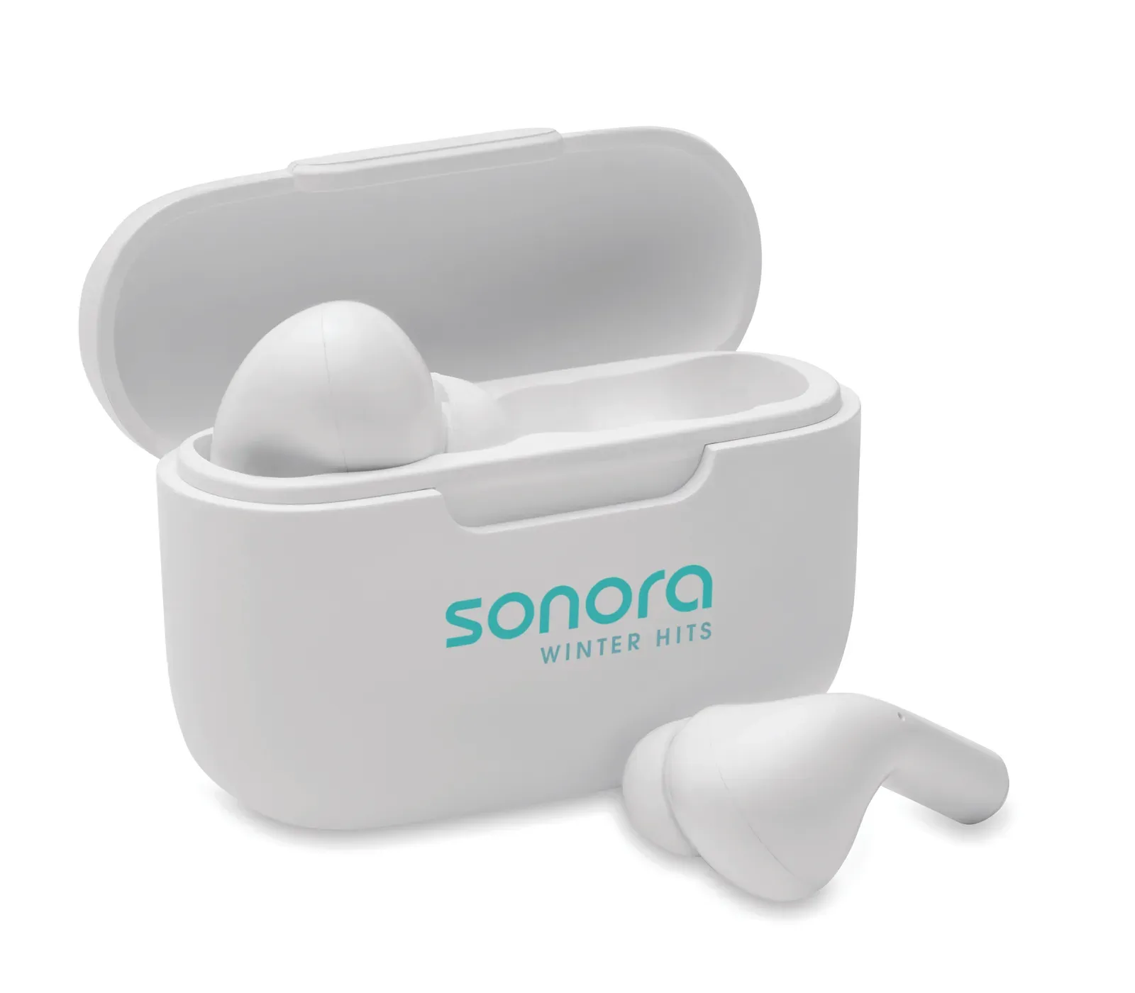 Fusa TWS 5.3 Wireless Earbuds – Type-C Charging Station, 180mAh — White