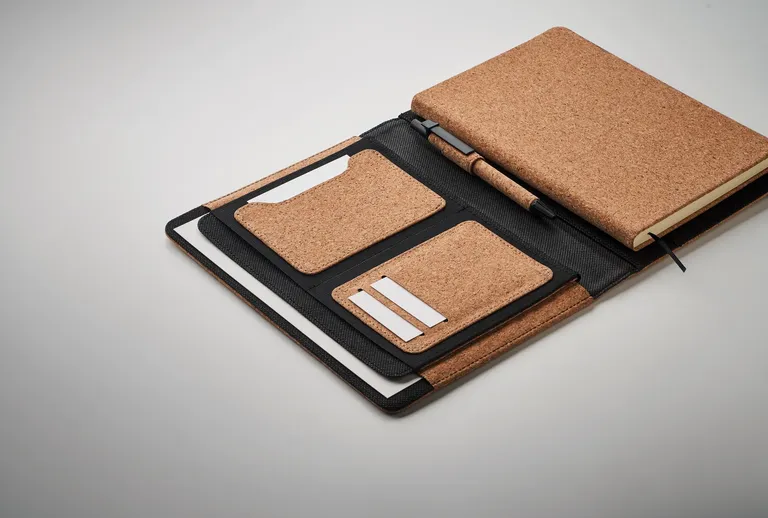 Origin A5 Cork Portfolio – Refillable 192-Page Notebook, Pen & Card Holders