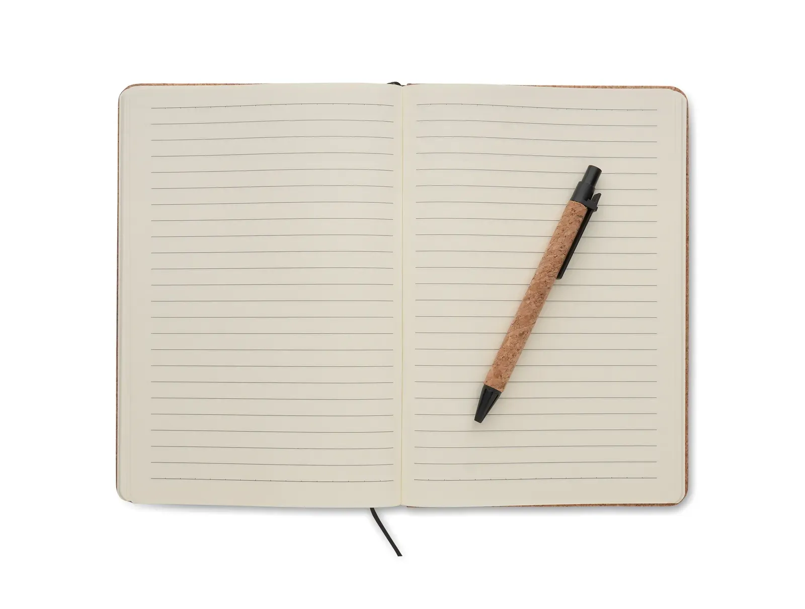 Origin A5 Cork Portfolio – Refillable 192-Page Notebook, Pen & Card Holders — Beige