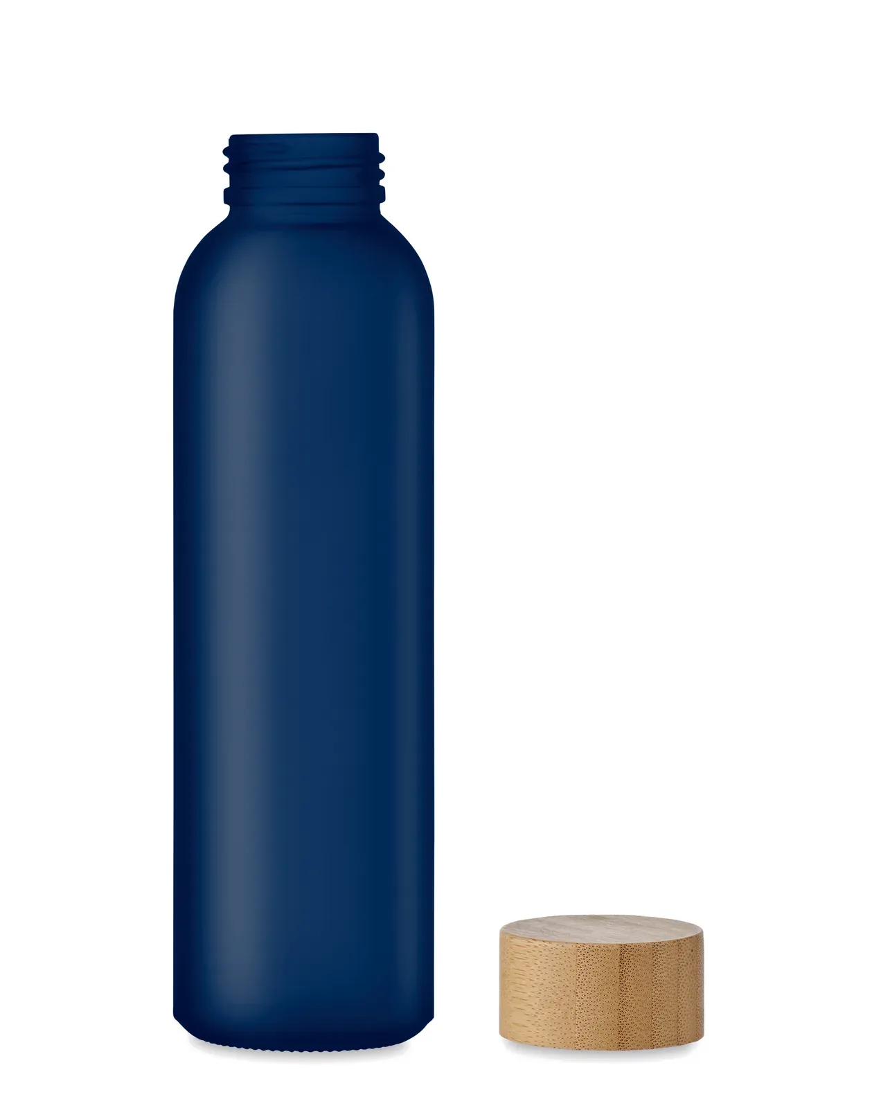 Abe – Glass Bottle with Frosted Finish and Bamboo Lid