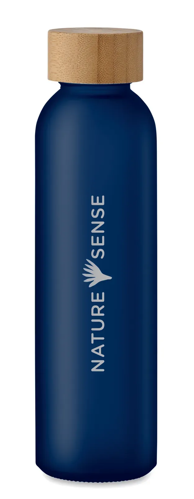 Abe – Glass Bottle with Frosted Finish and Bamboo Lid