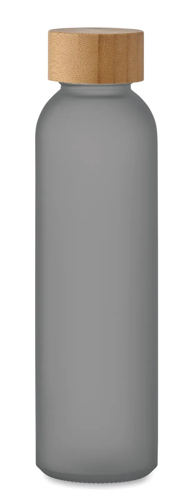 Abe – Glass Bottle with Frosted Finish and Bamboo Lid