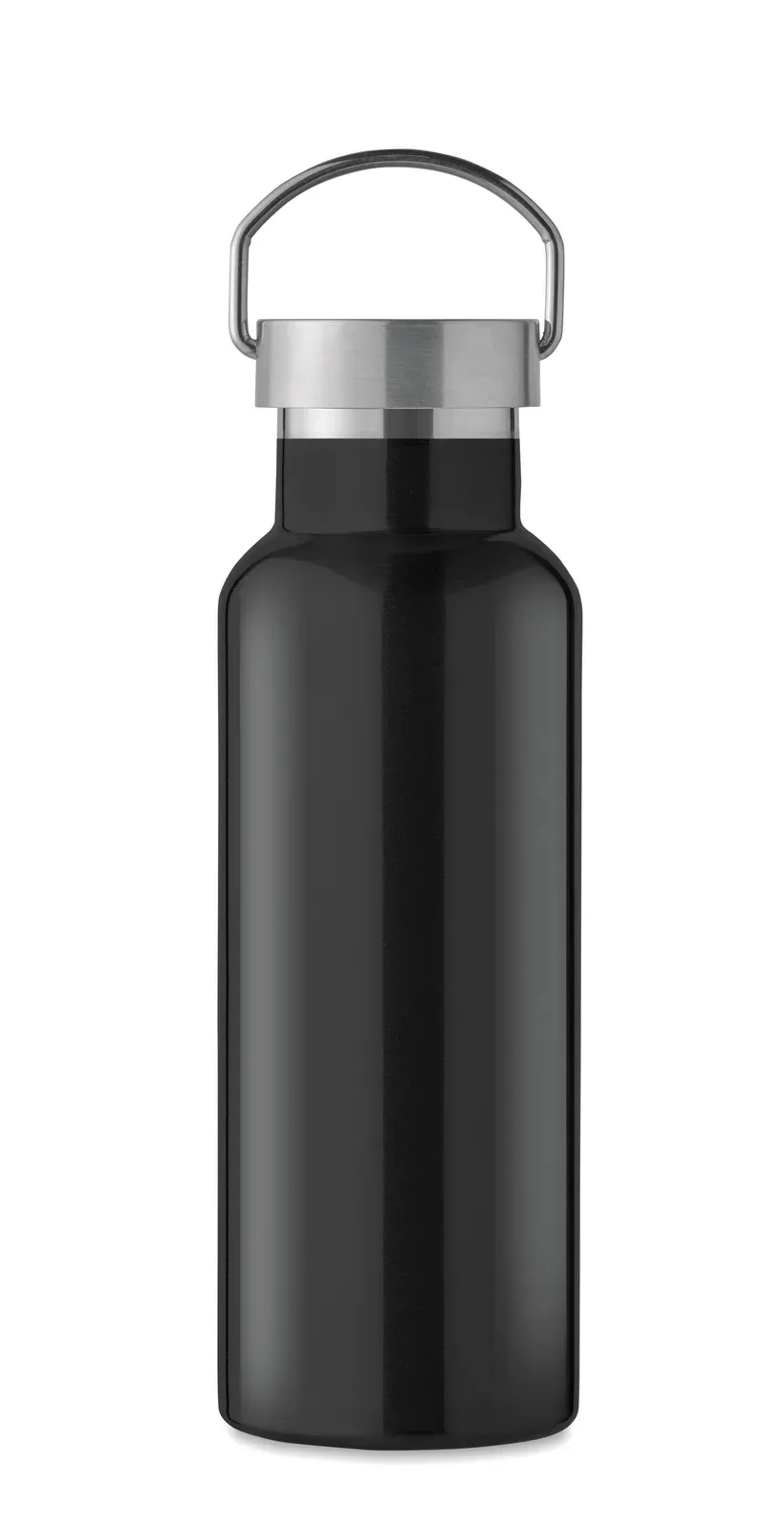 Florence – Double Wall Insulating Vacuum Bottle in Recycled Stainless Steel — Black