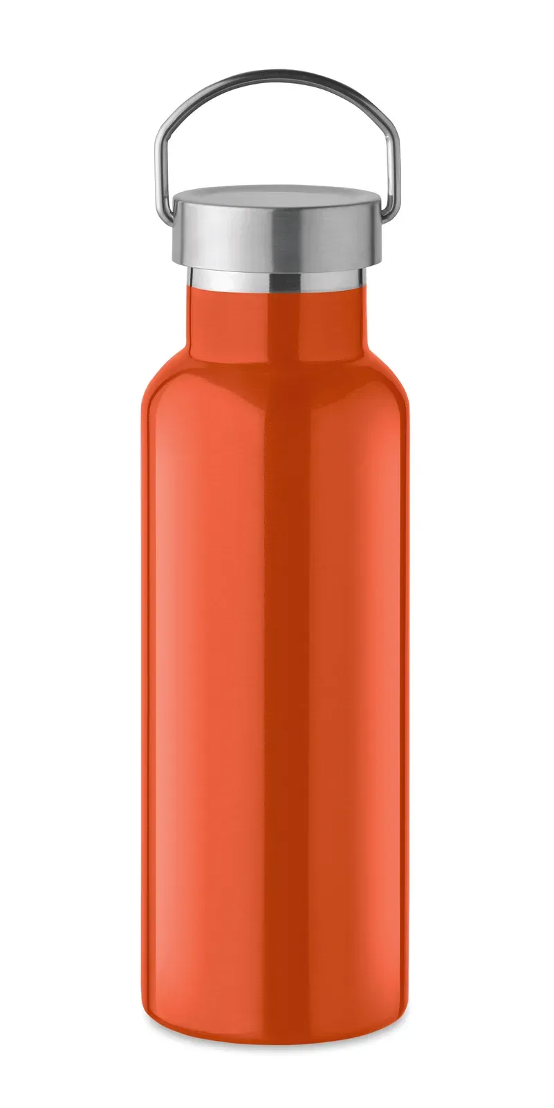 Florence – Double Wall Insulating Vacuum Bottle in Recycled Stainless Steel — Orange