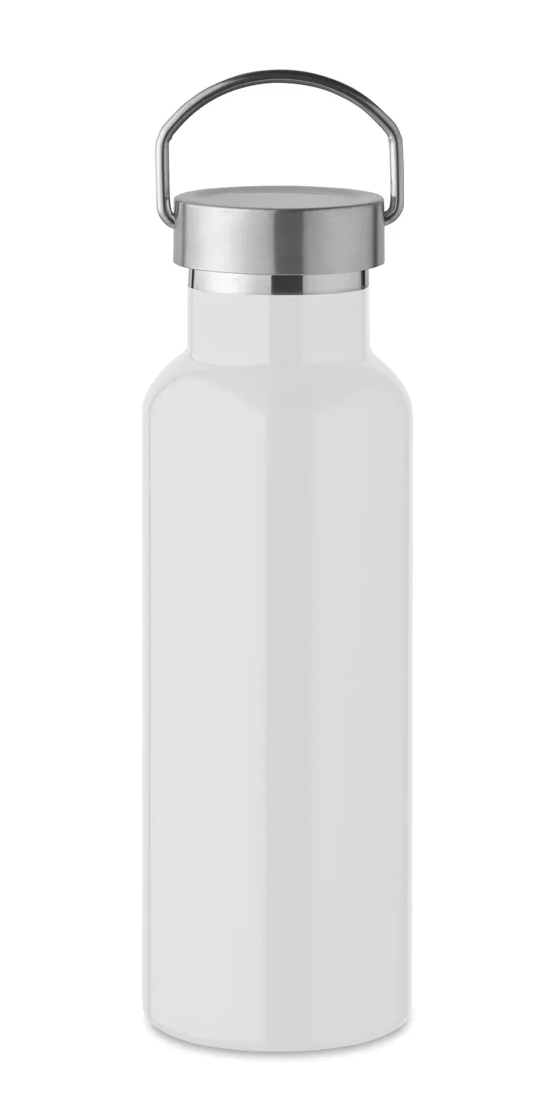 Florence – Double Wall Insulating Vacuum Bottle in Recycled Stainless Steel — White