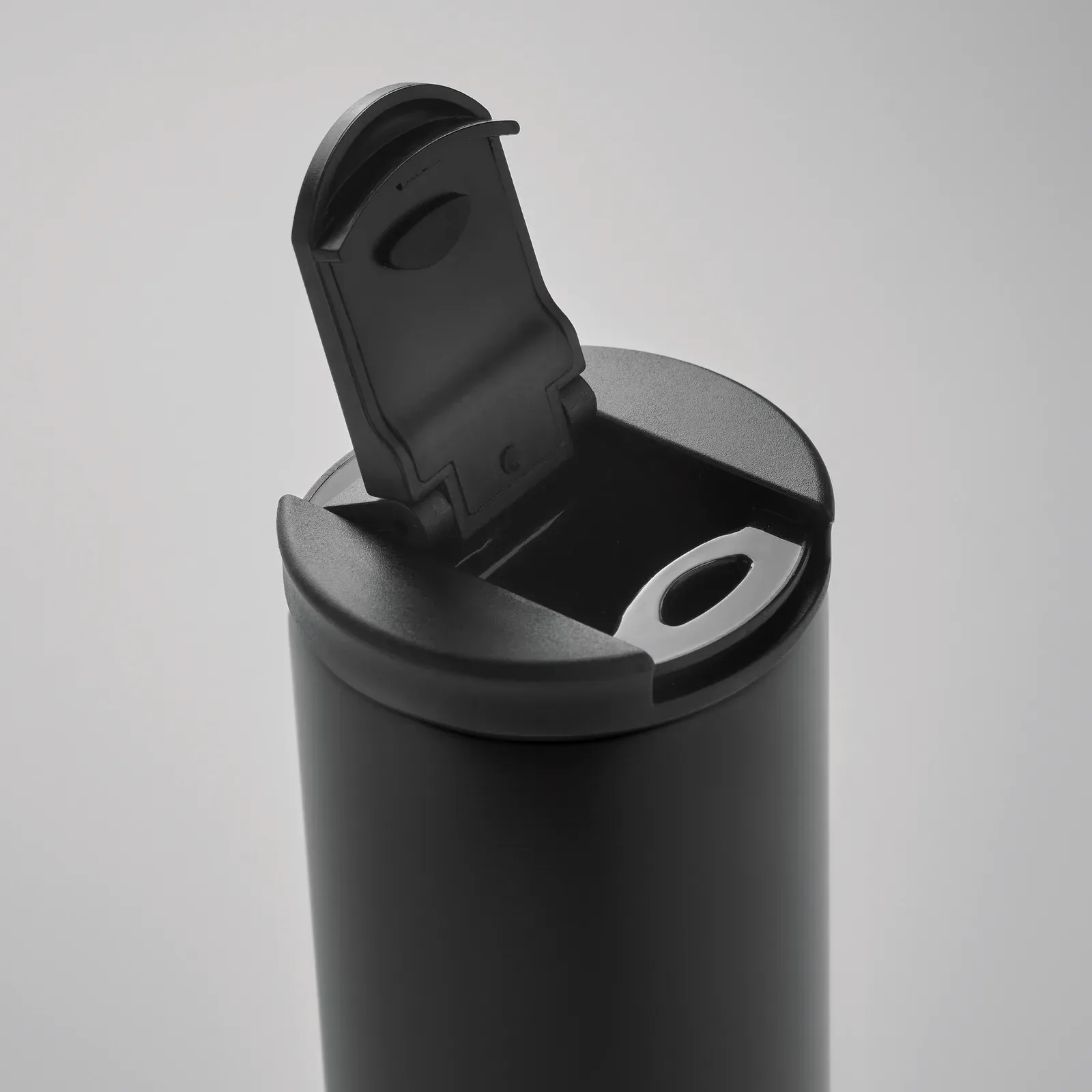 Redu – Double Wall Stainless Steel Insulating Vacuum Bottle with Lid — Black