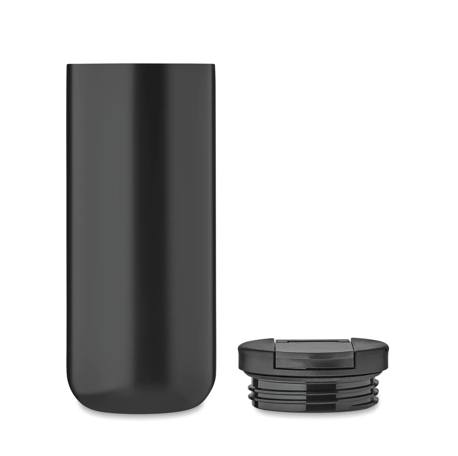 Redu – Double Wall Stainless Steel Insulating Vacuum Bottle with Lid — Black
