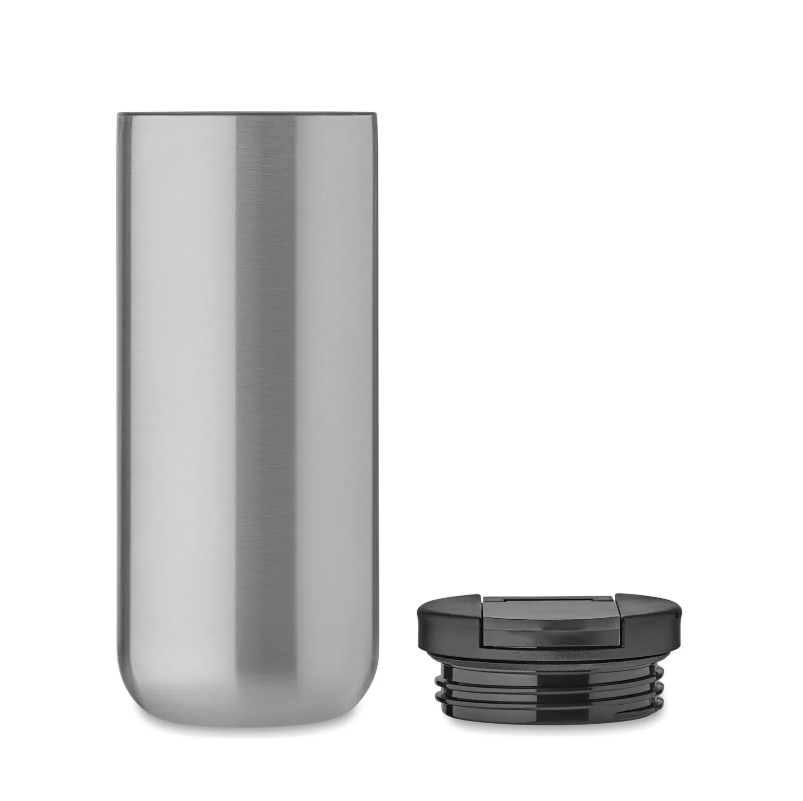 Redu – Double Wall Stainless Steel Insulating Vacuum Bottle with Lid — Matt Silver