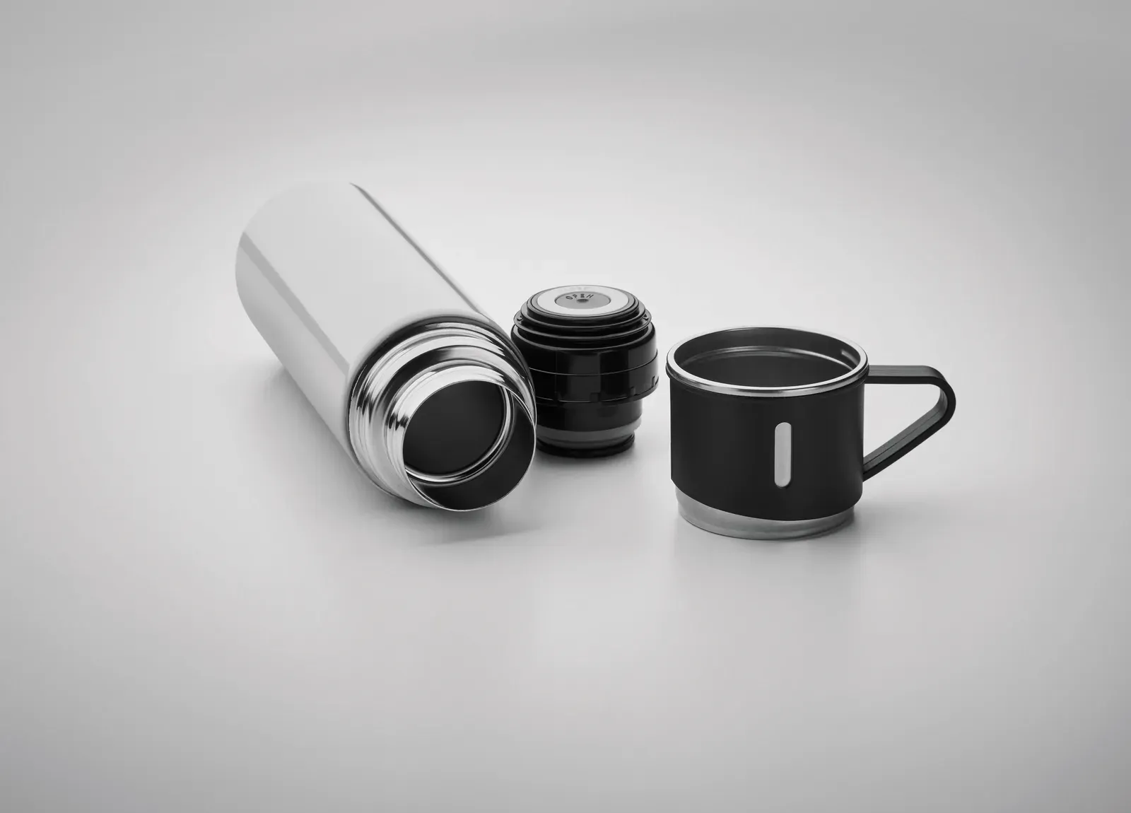 Tonia – Double Wall Stainless Steel Vacuum Insulated Flask with Leak-Free Cup Lid — White