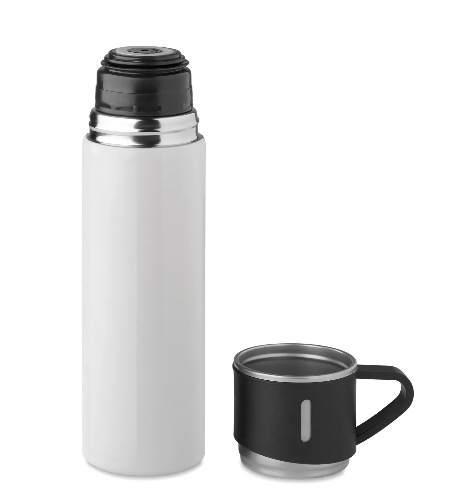 Tonia – Double Wall Stainless Steel Vacuum Insulated Flask with Leak-Free Cup Lid — White