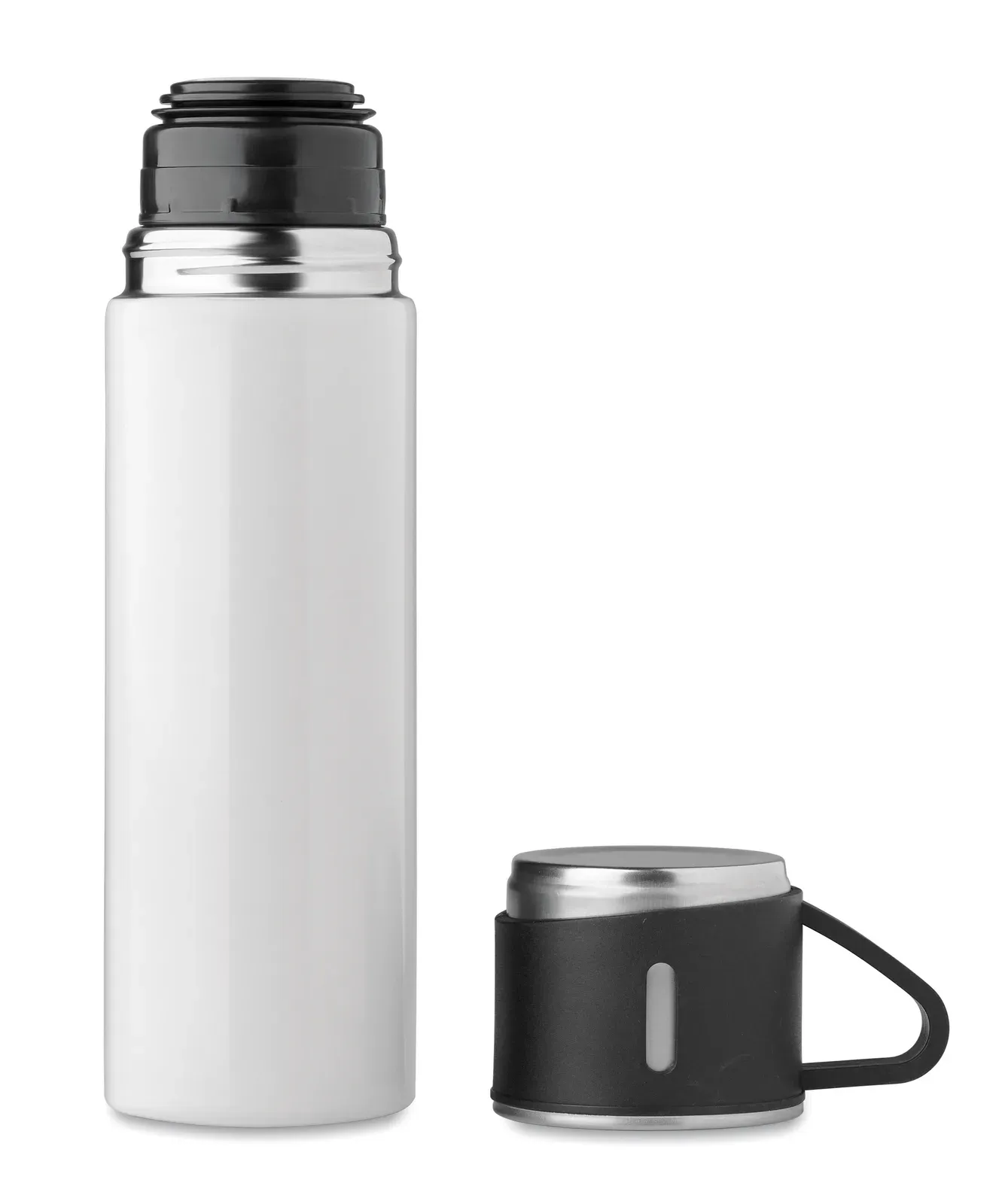 Tonia – Double Wall Stainless Steel Vacuum Insulated Flask with Leak-Free Cup Lid — White