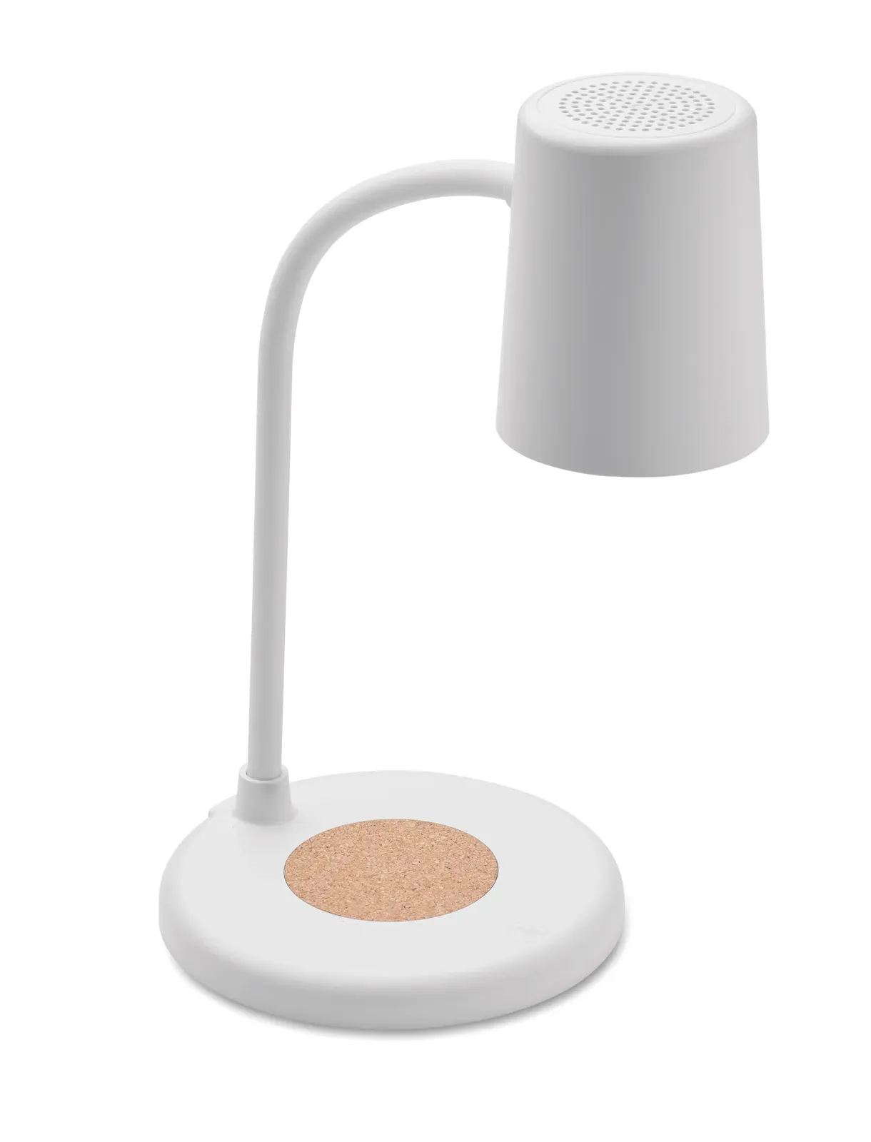 Spotlightt Wireless Charging Desk Lamp with Speaker – 3 Light Settings — White