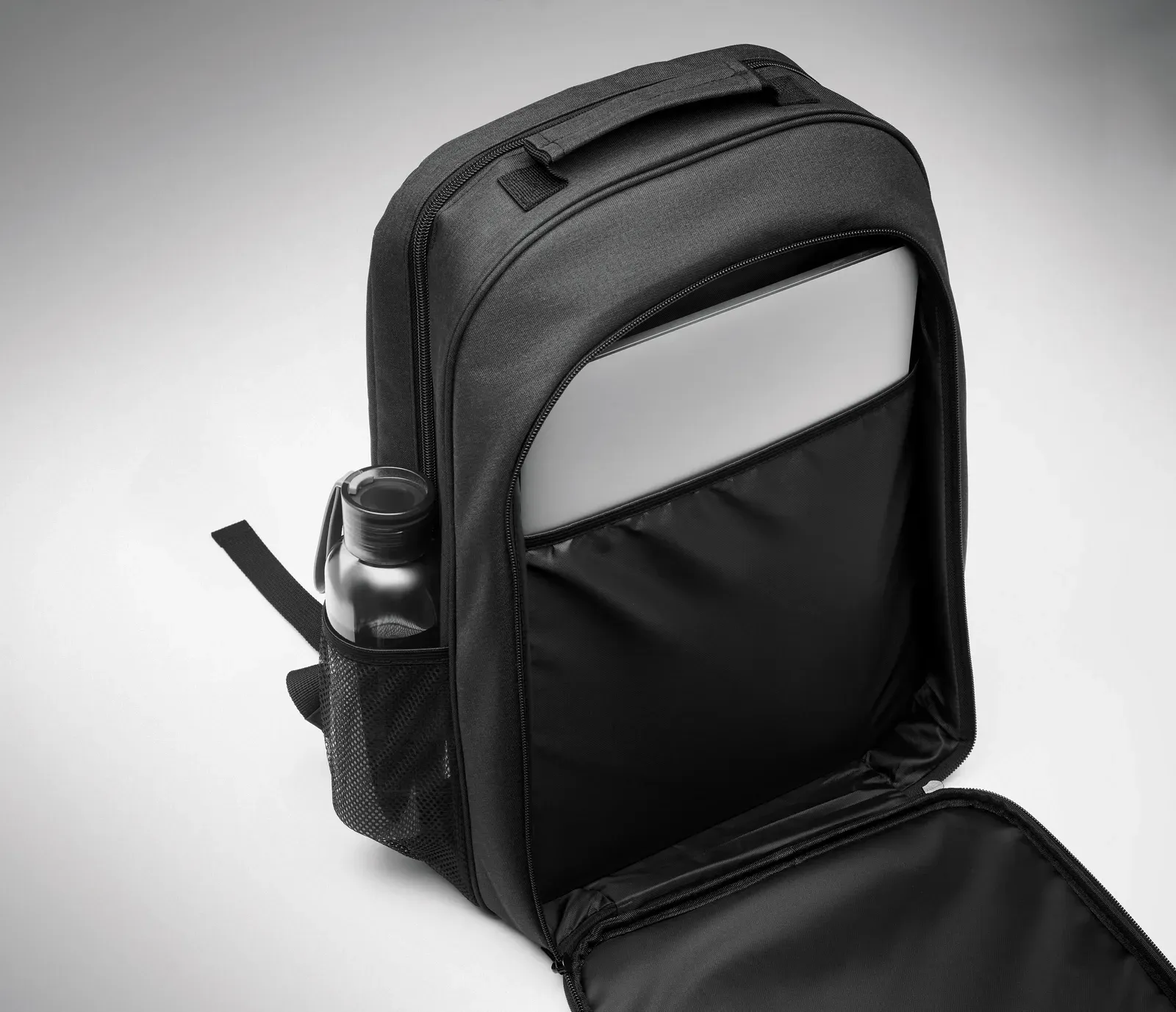 RPET Backpack Coolpack with Zippered Pocket 45X19X31 cm MO2125 — Black