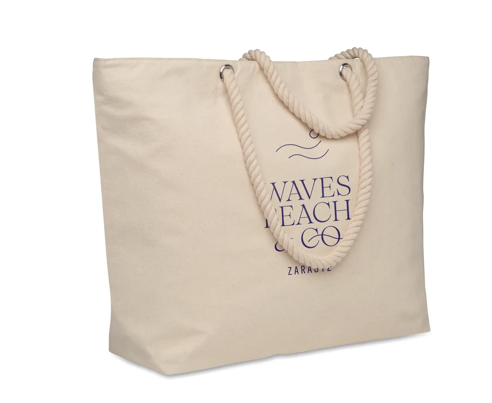 Cotton Cooler Bag Heaven with Zippered Pocket 55X15X39 cm MO2127 — Beige