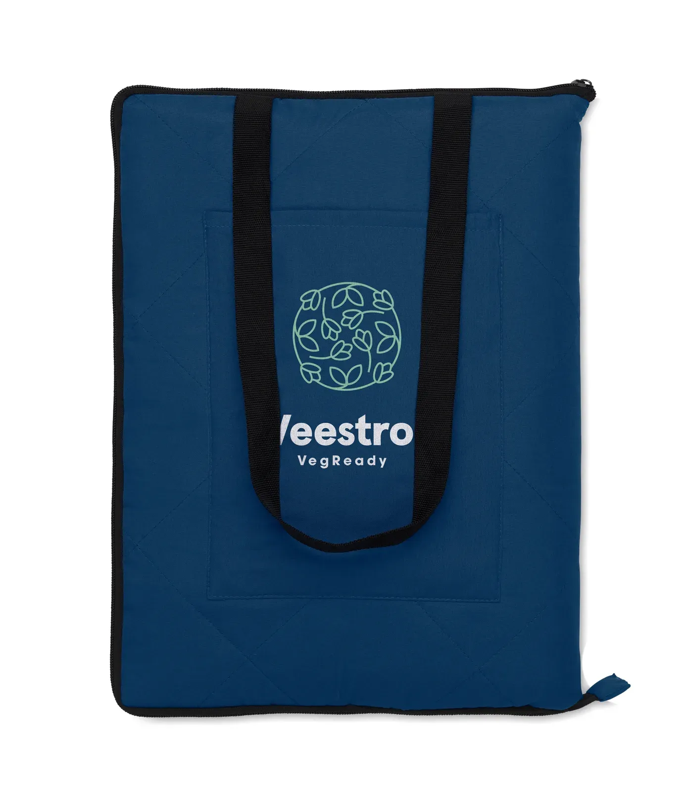 Pacam Foldable Quilted Picnic Blanket & Tote Bag — Blue